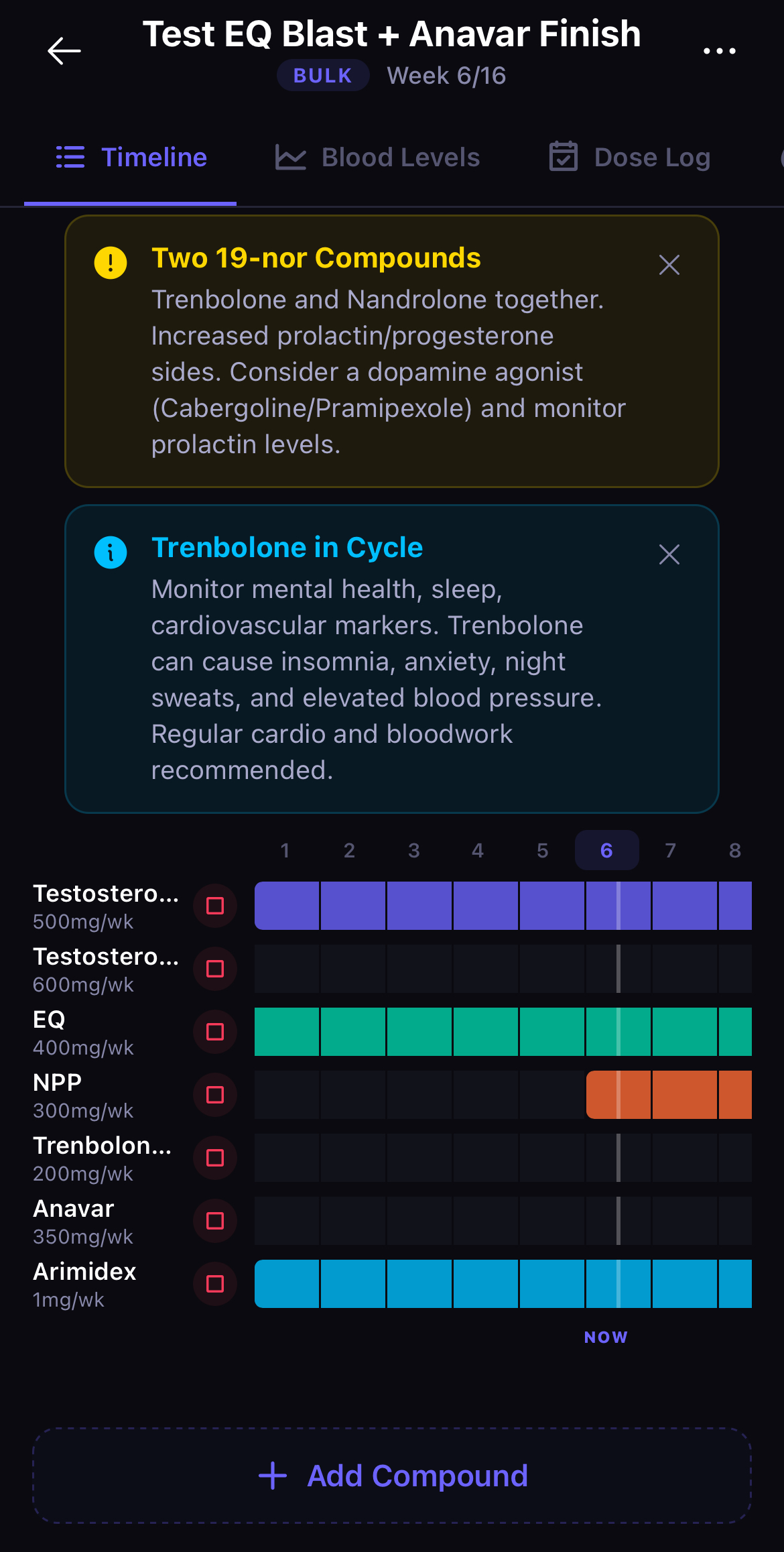 Steroid & Peptide Cycle Tracker Features | Dosafy — Cycle Planner